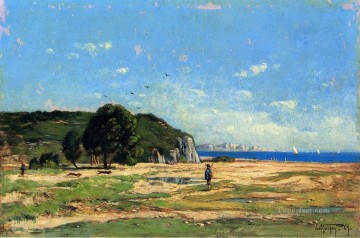  paisajes Pintura al %C3%B3leo - Cazadores cerca del paisaje de la costa de Marsella Paul Camille Guigou